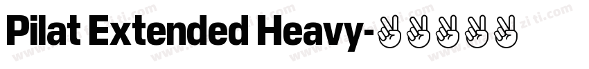 Pilat Extended Heavy字体转换